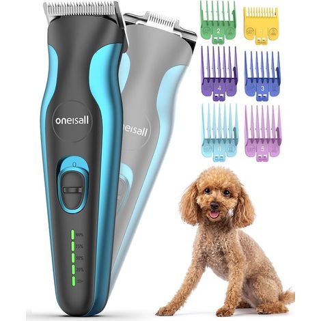 Tondeuse chien silencieuse 2 en 1, pour et chats poil long epais, têtes, pattes, yeux, oreilles visages (1/2)