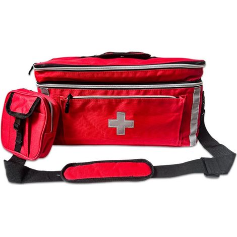 Ensemble avec poches latérales amovibles, plusieurs compartiments, bandoulière réglable pour médicaments, pochettes professionnelles en plein air (1/5)