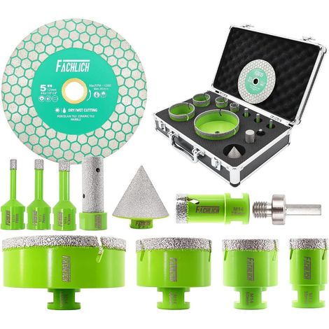 Fliesenbohrer Diamant M14 6 110mm Lochsäge 20 50mm 125mm GRÖSSE-3 (1/5)