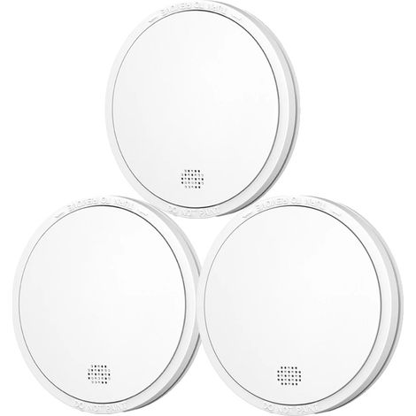 Détecteur de fumée, autonomie de batterie de 10 ans, alarme de 85 dB, 3PC (1/2)