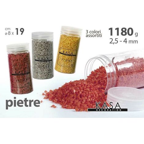 Kaela - Pietre Decorative Vaso Piante Decoupage 1180gr Renella Colorate 2,5-4mm 823329 - (1/2)