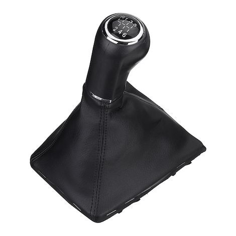 Dado del cambio con bussola, in similpelle, con cornice, compatibile con Opel Astra H, 6 marce, ABS/pelle, nero (1/5)