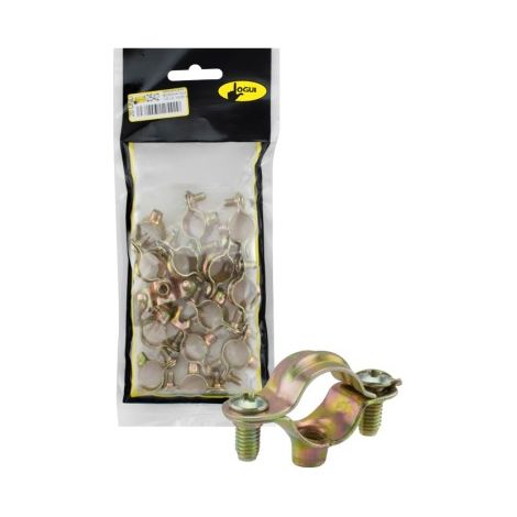 Verzinkte, zweifarbige Klemmen M6 - 35 mm Stahl, Kupfer und PVC, 100er-Packung