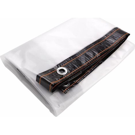 2 x 1.5m Waterproof Clear Tarpaulin Waterproof Clear Tarp Heavy Duty Tarp With Metal Grommets Multi-Purpose Tarp (1/5)