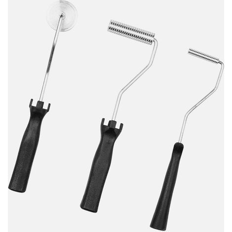 Ensemble de 3 rouleaux anti-bulles en fibre de verre pour résine, en alliage d'aluminium et fibre de verre, pour la décoration intérieure de résine composite.
