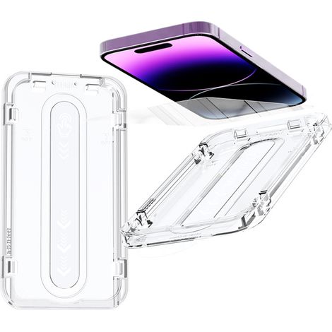 Protecteur D Ecran En Verre - Pour iPhone 14 - Installation Facile Avec Kit D Alignement Automatique - Résistant Aux Empreintes - 1 Pièce (1/5)