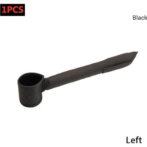 1 coussinet de remplissage pour siège auto, cuir PU noir, poche latérale, compatible porte-gobelets et rangement clés/monnaie (1/5)
