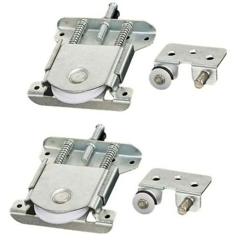 2 pièces Roulette Porte Coulissante placard,Pièces de porte coulissantes pour porte de garde-robe,roues,rouleaux,armoire Runners Guides,Roulette Placard Coulissant Armoire Porte Rouleau,Charge 20 kg