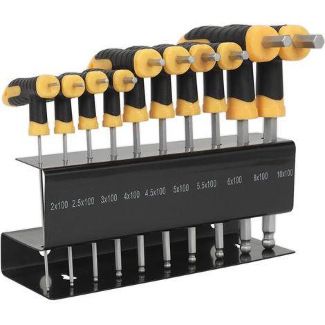Sealey Ball-End Hex Key Set 10pc T-Handle Metric S01150