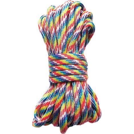 Morceau de corde de secours en extérieur, corde de parachute à 7 brins, corde d'alpinisme, corde tressée pour le camping et l'escalade (1/5)