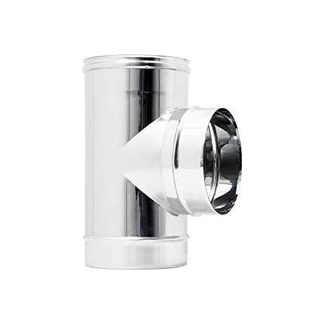 TUBO A TEE 90° MMF ACCIAIO INOX AISI 304 - Tubi: CM 25