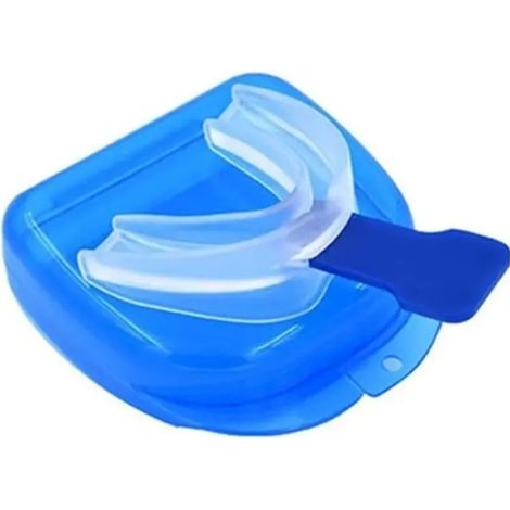 Protège-dents anti-grincement nocturne, souple et confortable, réduit les ronflements, améliore le sommeil, embout buccal portable pour dormir (1/5)