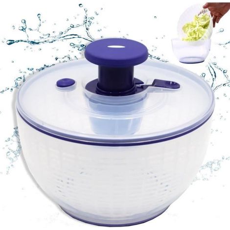 Essoreuse À Salade - Manivelle - Polypropylène Transparent - Lavable En Lave-Vaisselle - 1 Unité (1/4)