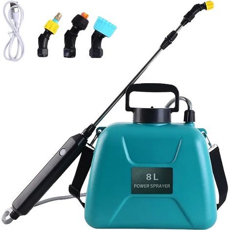Pulverizador eléctrico, funcionamiento automático, boquilla ajustable, 8 litros. (1/2)