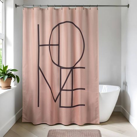 Polyester-duschvorhang 180x200 cm - minimalist blush - Tendance
