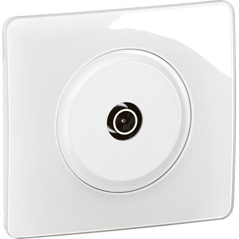 Prise TV blanche Legrand Nouveau Céliane™ complète (1/2)