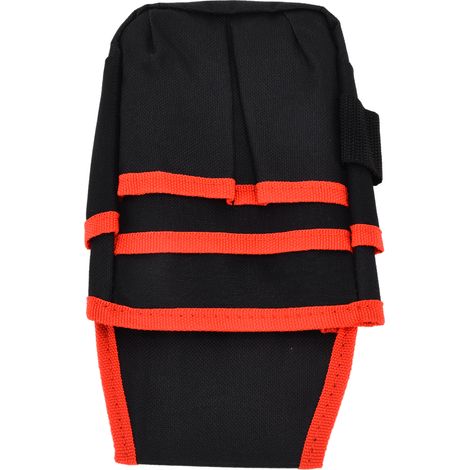 Pochette à outils, petite pochette pour outils d'électricien, avec ceinture et bordure rouge. (1/5)