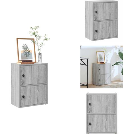 Bücherregal Grau Sonoma 40x24x52 cm Holzwerkstoff - Bücherregal - Bücherregale - Bücherschrank - Lagerschrank (1/5)