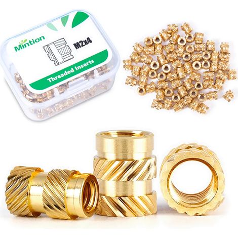 Inserti filettati Mintion m2 metallo 70 pezzi dorato (1/3)