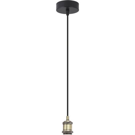 Colgante modelo Acebuche acabado negro/cuero 40 cm(alto)9 cm(ancho)9 cm(largo)