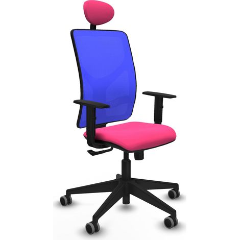 Silla de oficina piqueras y crespo Motilla rosa cuero sintético (1/2)