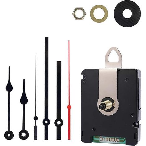 Mouvement d'horloge radiopiloté DCF77 24 mm - Silencieux avec aiguilles de rechange noires - Pièce de rechange pour horloge murale (1/5)