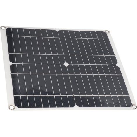 Kit de panneau solaire : panneau solaire monocristallin 15 V/25 W + contrôleur de batterie au lithium 100 A pour systèmes autonomes de camping-cars et de bateaux (1/5)