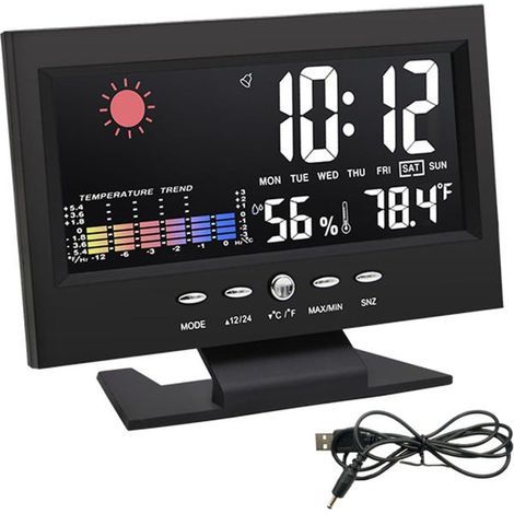 Includes a clock, a color digital display, temperature, humidity,High quality enhances quality of life. (1/5)