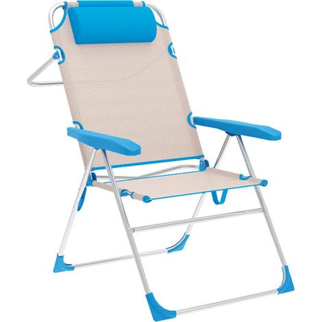 Sedia Pieghevole Marbueno Azzurro Beige 67 x 99 x 66 cm (1/2)