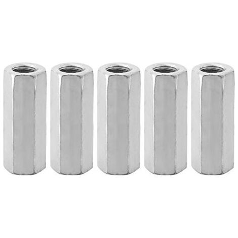 5 pièces M12 vis zinc allongé écrou hexagonal vis fil bielle capuchon de connexion écrou de joint (M12 50 côté opposé 15) (1/5)