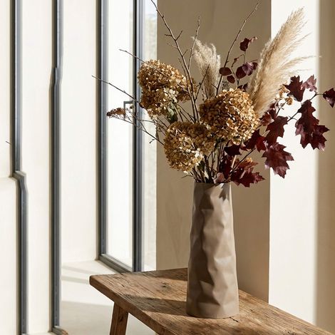 Vase Fasa, Materielleffekt-Finish, Braun Bronze, Farbverlauf Struktur Bronze