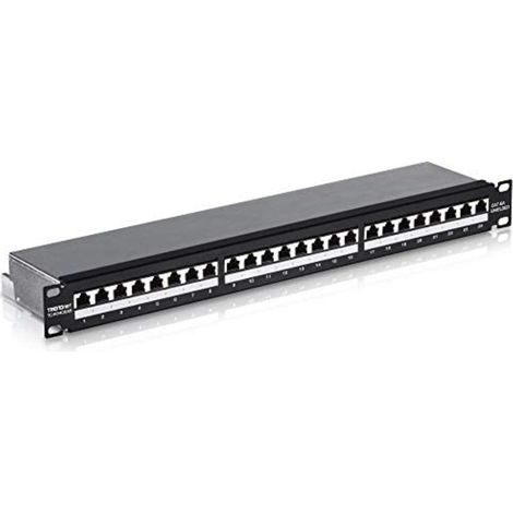 TRENDnet TC-P24C6AS Panneau de brassage blindé 1U 24 ports Cat6A 1000BASE-T/10GBASE-T compatible avec Cat5e, Cat6, (1/5)