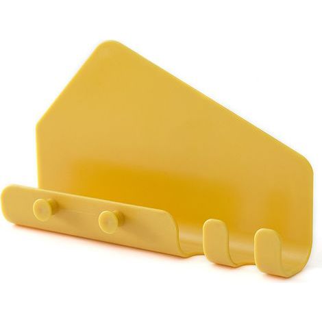 Wandmontierte Handyhalterung, wandmontierte Fernbedienungshalterung, wandmontiertes Handy-Ladegerät, multifunktionales Aufbewahrungsregal mit Haken (1/5)