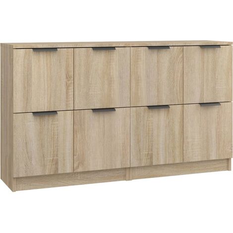 Maison Exclusive - Credenze 2 pz Rovere Sonoma 60x30x70 cm in Legno Multistrato