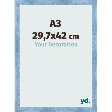 yd. - Cadre photo A3 29.7x42 - Bleu Brillant Patine - MDF - Pisa (1/5)