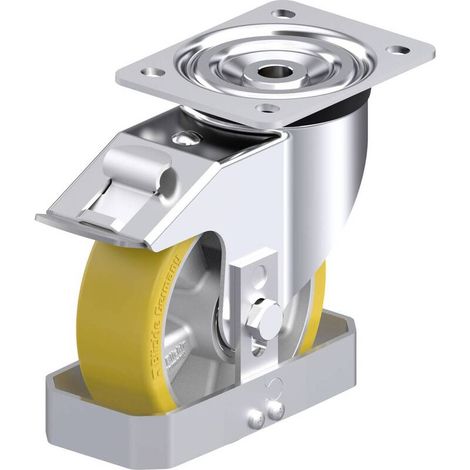 [NEUWERTIG] B-Ware Blickle Lenkrolle Rolle Transportrolle Rad 150mm Hellbraun Polyurethan 400kg (1/2)