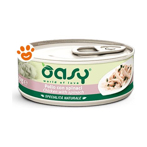 Oasy Gatto Specialità Naturale al Pollo 150gr con Spinaci