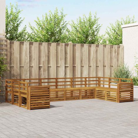vidaXL Ecksofa Set 10 pcs Natur (1/5)