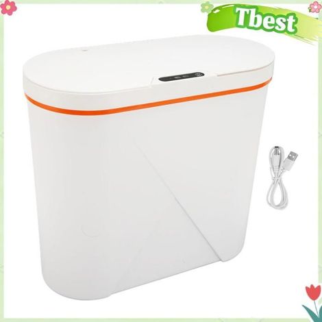Tbest Poubelle intelligente Poubelle automatique de 15l, rechargeable, minimaliste et intelligente, avec diffuseur creatifs parure (1/5)