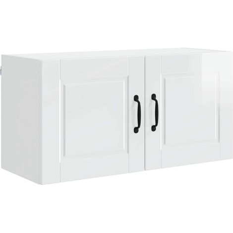 Maison Exclusive - Armadietto a muro PORTO Bianco Lucido 80 x 31 x 40 cm