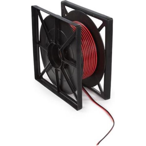 HQ-Power Lautsprecherkabel CCA, 2x1.5 mm², 100 Meter, Rot-Schwarz, Rolle für Audioanlagen, Hi-Fi, Klang, Heimkino, Boxenkabel, Kupferdraht