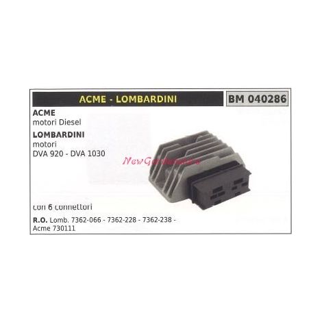 Regolatore di tensione ACME motori diesel lombardini motori DVA 920 1030 040286