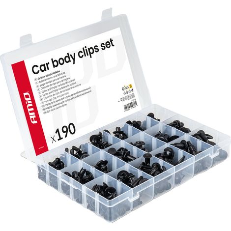 Juego de clips y pasadores pequeños para coche, 190 piezas amio-04736 (1/5)