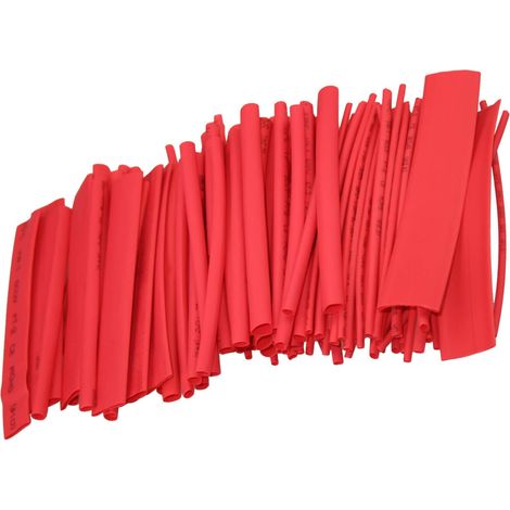 Schrumpfschlauch Sortiment 100 teilig rot lose in Tüte (1/5)