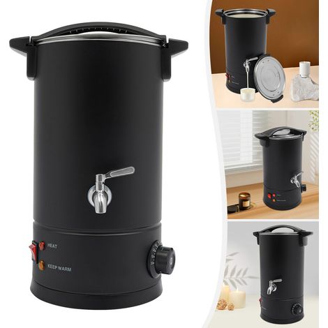 10 litres, fondoir à cire moderne, 1800 W, grand fondoir à cire, équipement électrique pour fondre la cire, four à cire pour soins de beauté, noir. (1/5)