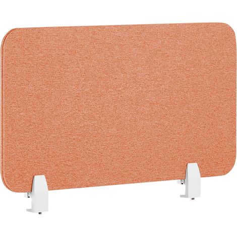 Pannello Divisorio Fonoassorbente per scrivania in PET rosso chiaro 72 x 40 cm Wally (1/5)