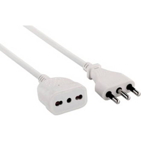 5 x PROLUNGA LINEARE 5 M SEZ 3X1 16A BIPASSO BIANCO