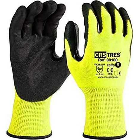 CRISCOLOR Guanto di protezione, taglia 9, Extreme, giallo fluo e nero, 1 paio