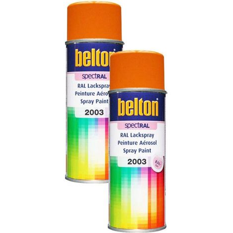 2 bombes de peinture Belton Spectral RAL2003 Orange pastel 400ml