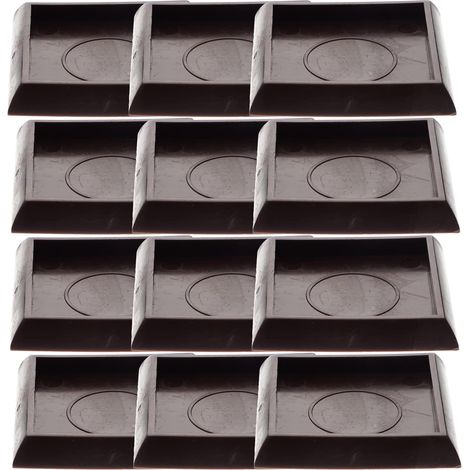 Lot de 12 butées roulettes chaise en plastique pour meubles
